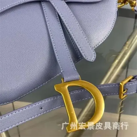 DIOR Saddle option palm print purple