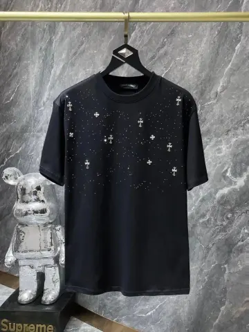 Chrome Hearts Leather Tee's (30+ Styles) option 8761 black