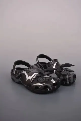 CLOT x Crocs Shoes option black
