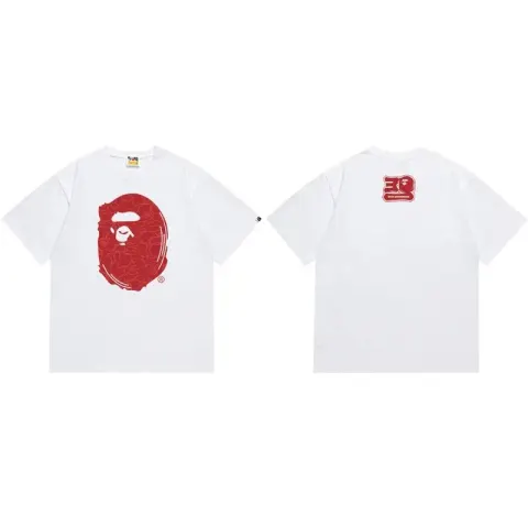 Bape Tees option 173 white red