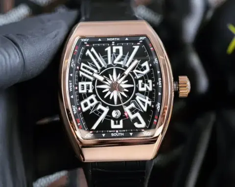 Vanguard Yachting Watch option Rose Gold Shell  Black Plate Black Tape