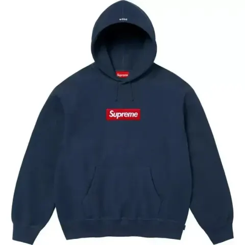 Supreme Leopard Box Hoodie option E586# sapphire blue