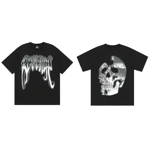 Revenge T-Shirts option Dark gray， black gray， metal skull