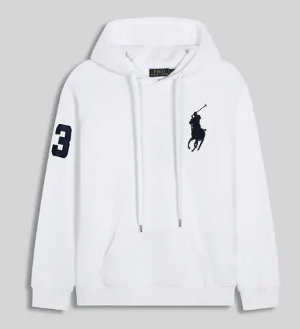 Ralph Lauren Zip Hoodie option Horse white