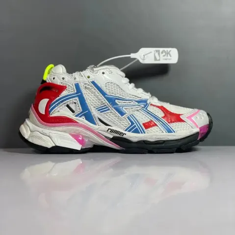 Balenciaga Runner Black Red Graffiti option White， Red， and Blue