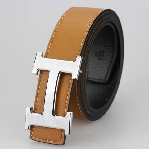 Budget Hermes Belt option H silver buckle plate yellow belt