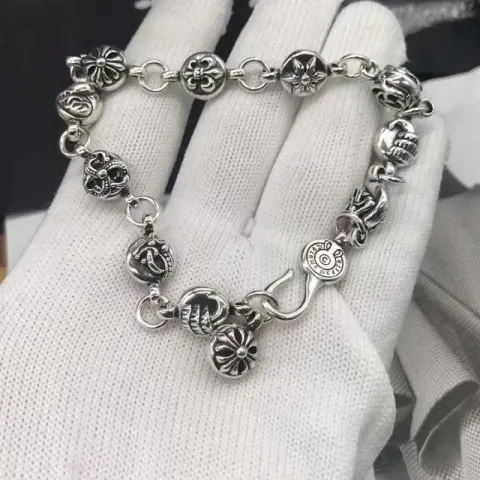 Chrome Hearts Vintage Bracelet option Style six， single note hand circumferenc