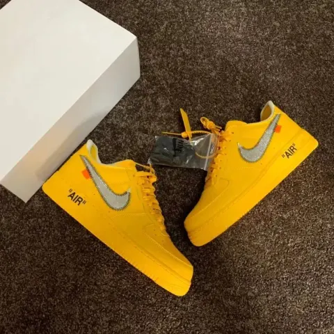 Air Force 1 Low Off-White Black White option Yellow Art Museum