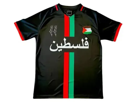 Palestine Jersey option 2425 Black Palestinian Arabic