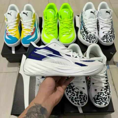 Puma All-Pro Basketball Shoes option White blue