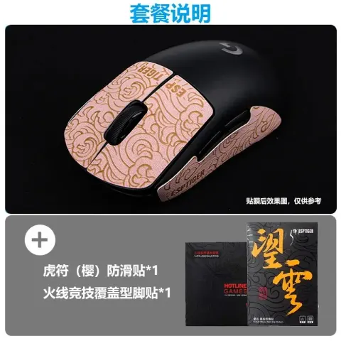 Logitech G Pro X Wireless option GPW Generation Foot Sticker Tiger [Sakura] Anti-slip Sticker New Authentic Two-year Warranty
