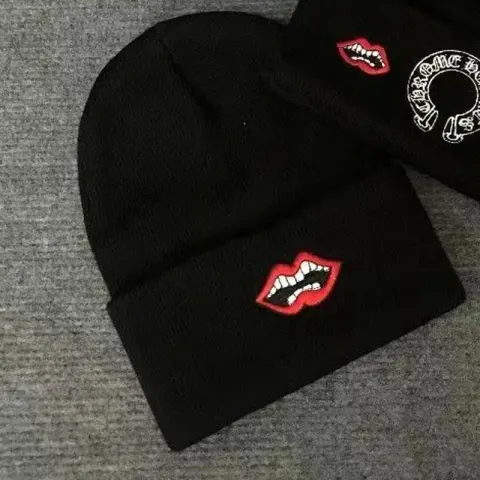 Chrome Hearts Beanie option black single lip