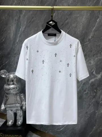 Chrome Hearts Leather Tee's (30+ Styles) option 8761 White