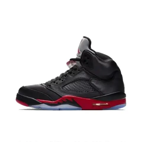 Jordan 5 Olive Shoes option black red