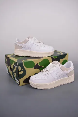 Bapesta Sneakers option Beige gray suede