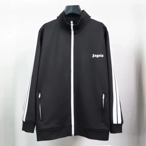 Palm Angels Zip Hoodie option Black top
