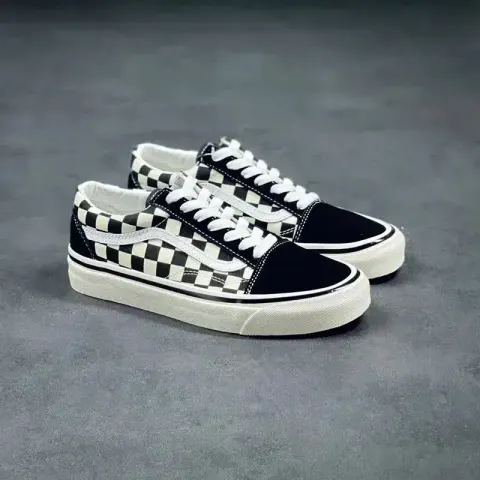 Vans Old Skool Shoes option Anna OS black and white checkerboard low