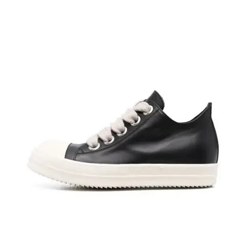 Rick Owens Vans Leather Sneakers option Black medium thick shoelaces