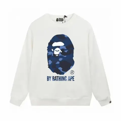 Bape Crewneck option W081 White Blue
