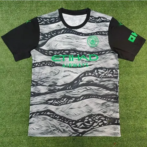 Legia Warszawa 24/25 Home Jersey option Manchester City Black Grey Concept Edition