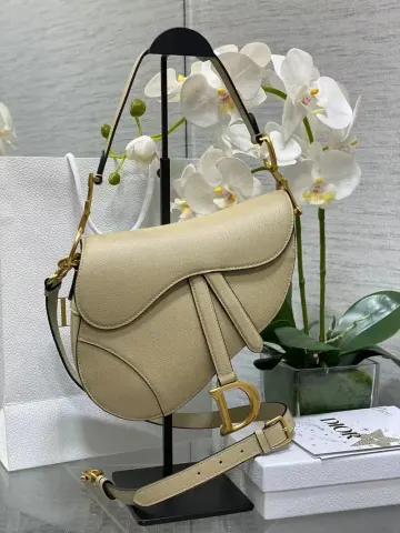 Dior Saddle Bag option apricot 24 × 6 × 18cm