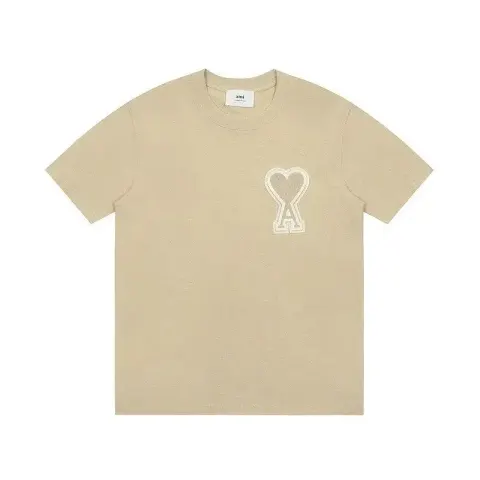 Ami Paris T-Shirts With Big Logo option oatmeal