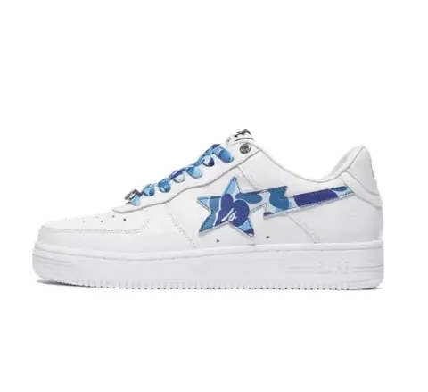 Bapesta Sneakers option White Blue Camo
