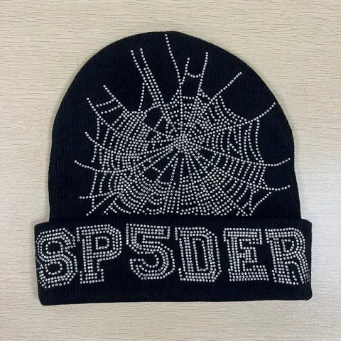 Sp5der Blue Beanie option black