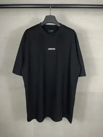 Balenciaga T-Shirt Small Logo Grey option Black [printing]]