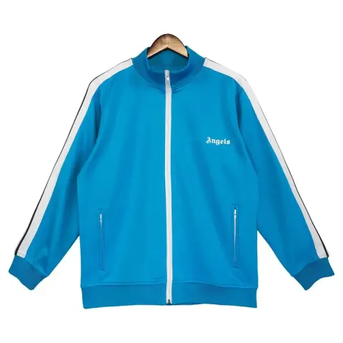 Palm Angels Zip Hoodie option Blue Top