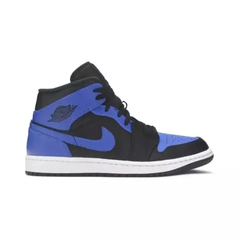 Jordan 1 Mid Shoes option Hyper Royal Tumbled Leather