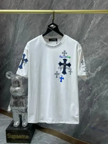 Chrome Hearts Leather Tee's (30+ Styles) option 8537 White