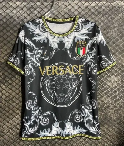 Brazil Special Jersey option 23-24 Italian Versace Black