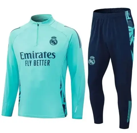 Football PSG Tracksuit option 2425 light green Real Madrid