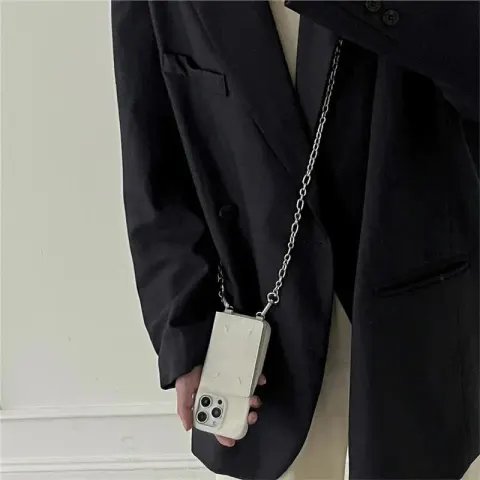 Maison Margiela Phone Case option Hand-stitched thread cardholder crossbody bag-White