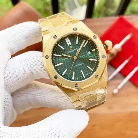 Audemars Piguet Silver Band option Gold shell green steel belt