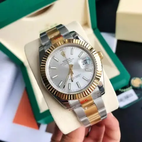 ROLEX option Gold and silver dial-three beads strap