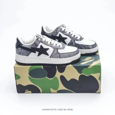 Bapesta Sneakers option gray grain