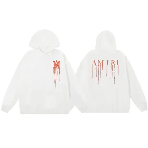 Amiri Paint Splatter Hoodie option 859 white
