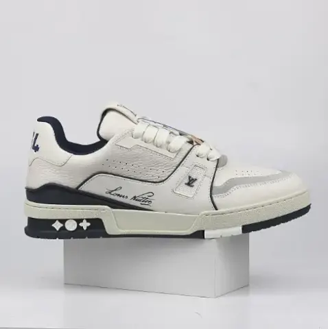 LV Trainers Monogram Black Denim Sneakers option 09