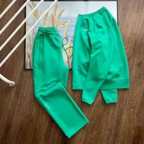 Nike Nocta Tech Fleece Pants option Round neck green suit