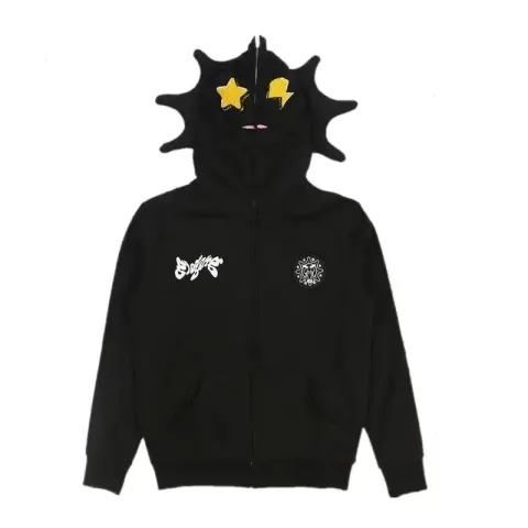 Glo Full Zip-Up Hoodie option LL2 polyester printing is not pure cotton