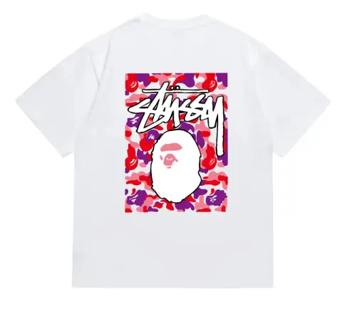 Bape x Stussy Tee option 203 white powder