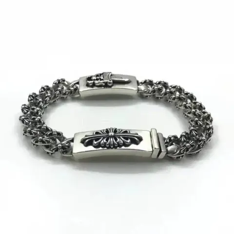 Chrome Hearts Thick Bracelet With Cross option S3