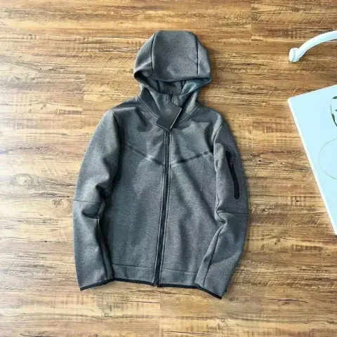 Nike Tech Fleece Black Hoodie option dark gray top