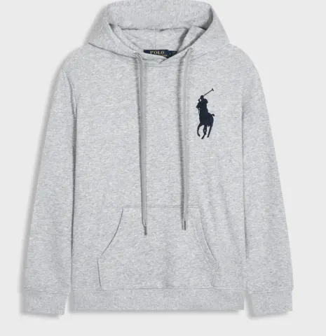 Ralph Lauren Zip Hoodie option horse gray