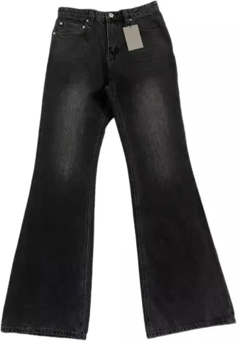 Budget Balenciaga Washed Flared Jeans option 048 black wash
