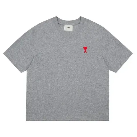 Ami Paris Tees with Small Logo option grey