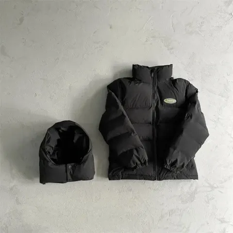 Shiny Trapstar Jacket option Fluorescent Green Label Black Jacket