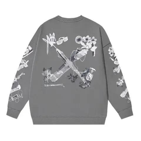 Off-White White Crewneck option 1028 dark gray